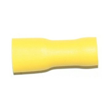 6,3mm flatstikker helisolert gul