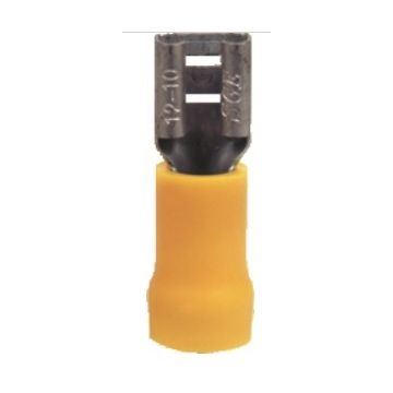 6,3mm flatstikker hunn gul