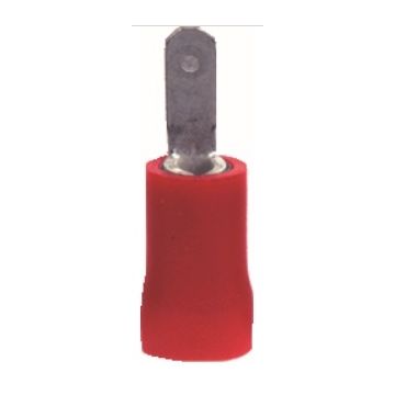 6,3mm flatstikker hann rød