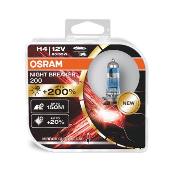 H4 60/55W 2pk 12V NB 200% MER LYS