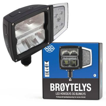 RoCo LED Brøytelys med oppvarmet lykteglass