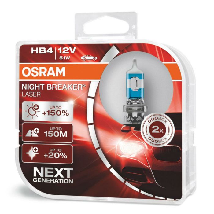 Osram HB4 NightBreaker Laser 2pk lyspæer til bil